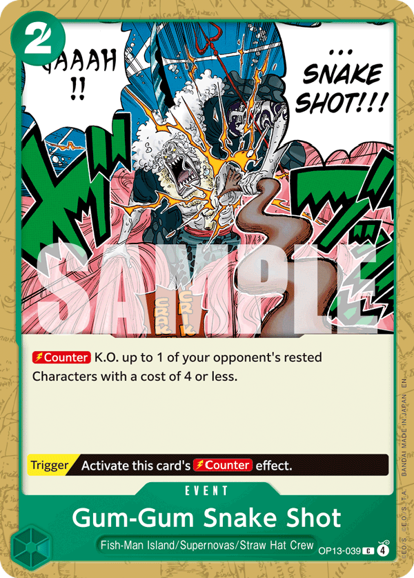 Gum-Gum Snake Shot OP13-039 One Piece card
