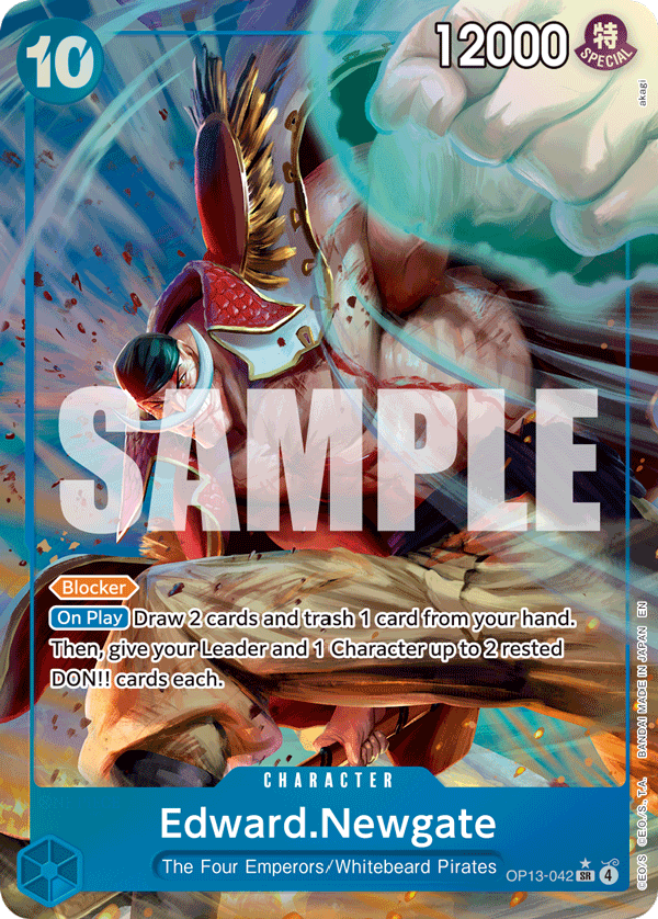 Edward.Newgate (Alternate Art) OP13-042 One Piece card