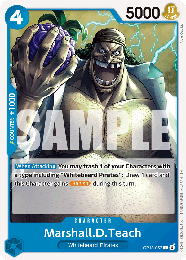 Marshall.D.Teach OP13-053 One Piece card