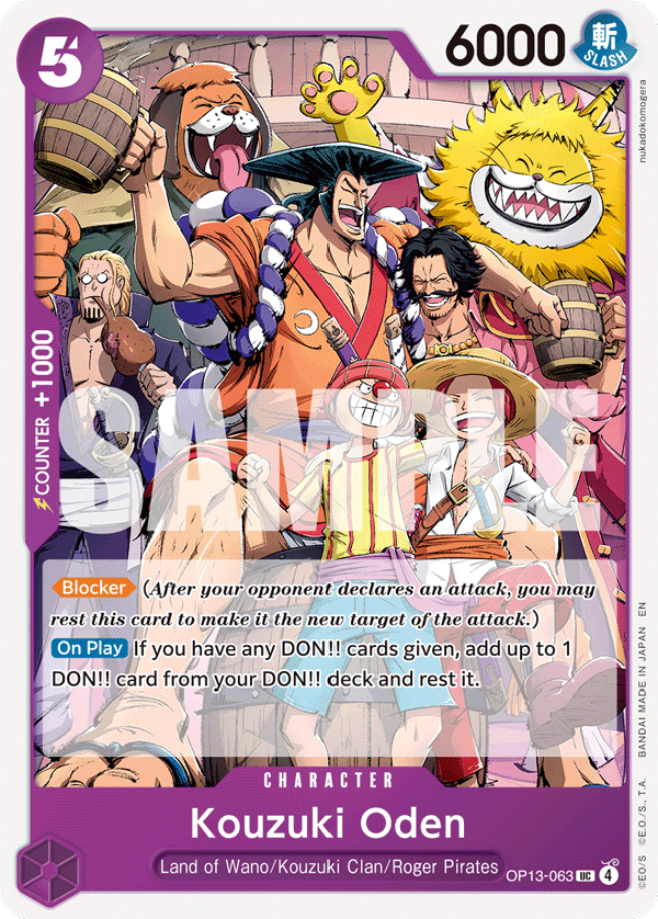 Kouzuki Oden OP13-063 One Piece card