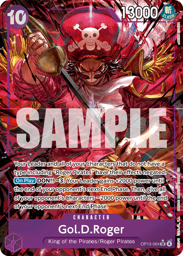 Gol.D.Roger (064) (Alternate Art) OP13-064 One Piece card