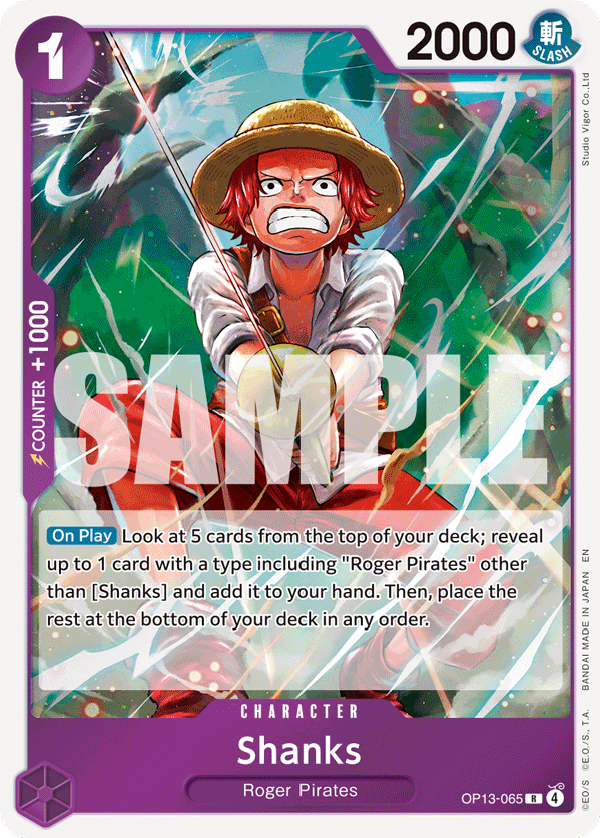 Shanks (065) OP13-065 One Piece card