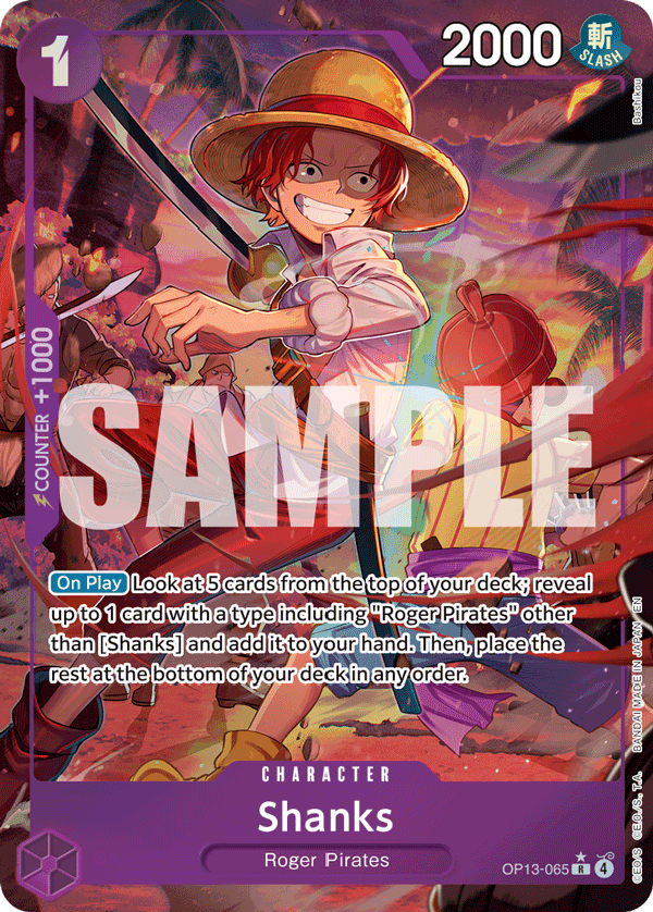 Shanks (065) (Alternate Art) OP13-065 One Piece card