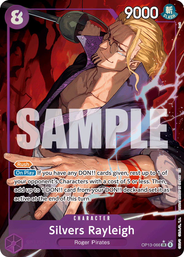Silvers Rayleigh (Alternate Art) OP13-066 One Piece card