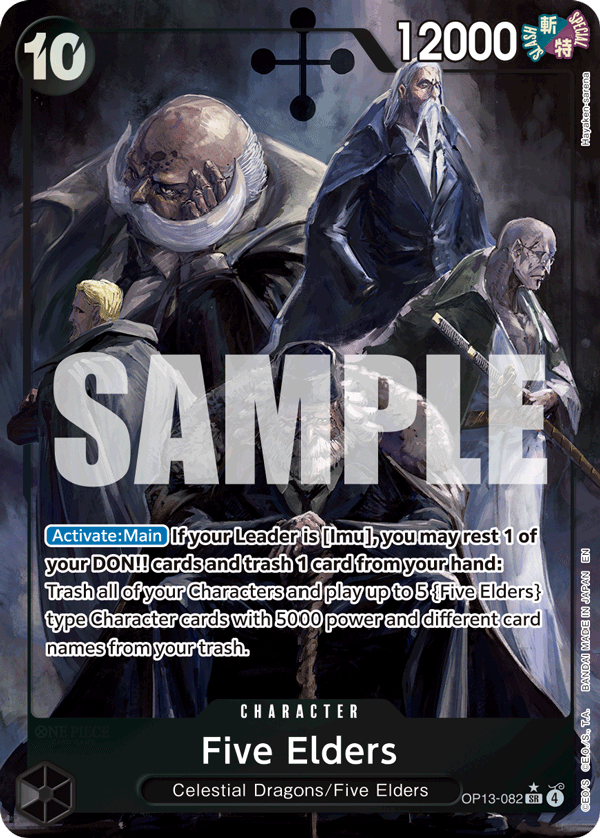 Five Elders (Alternate Art) OP13-082 One Piece card
