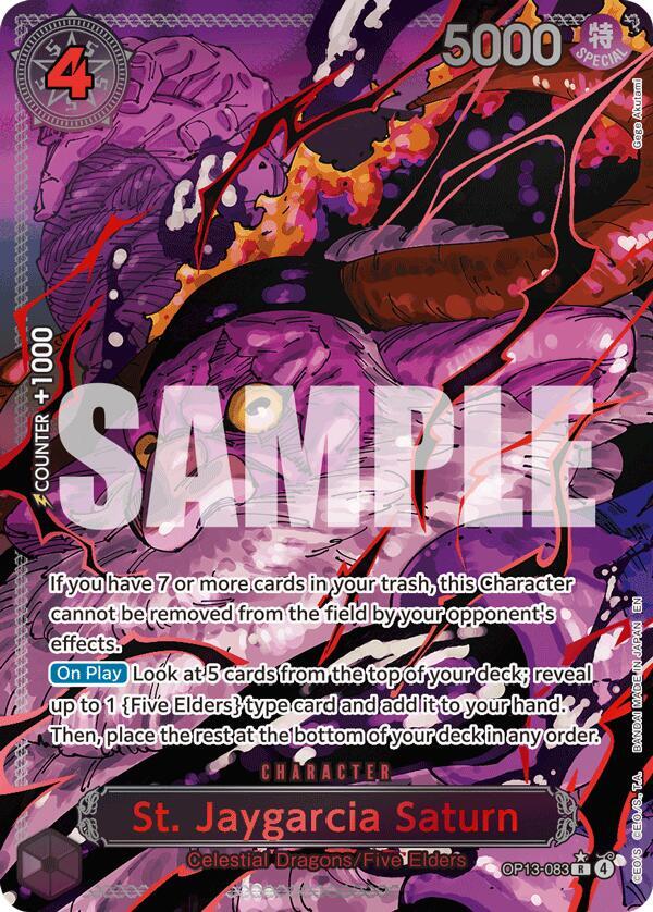 St. Jaygarcia Saturn (Parallel) OP13-083 One Piece card