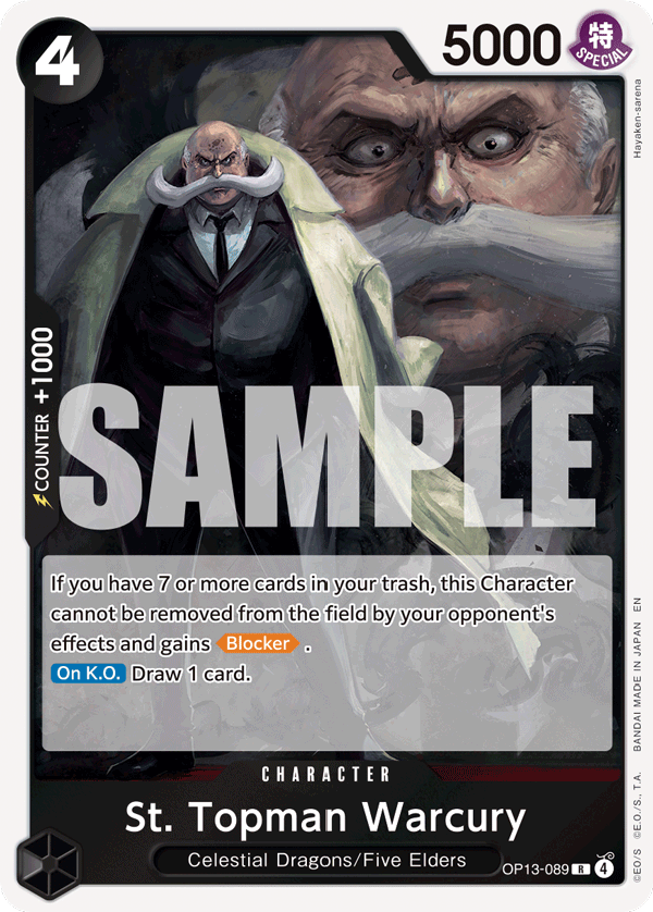 St. Topman Warcury OP13-089 One Piece card