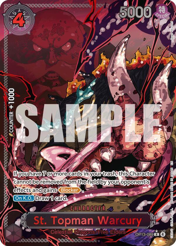 St. Topman Warcury (Parallel) OP13-089 One Piece card