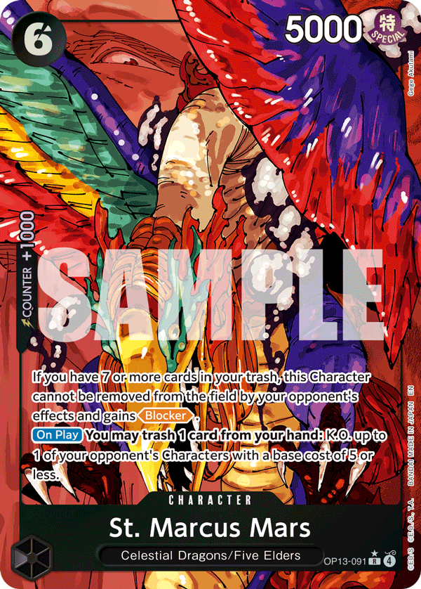 St. Marcus Mars (Alternate Art) OP13-091 One Piece card