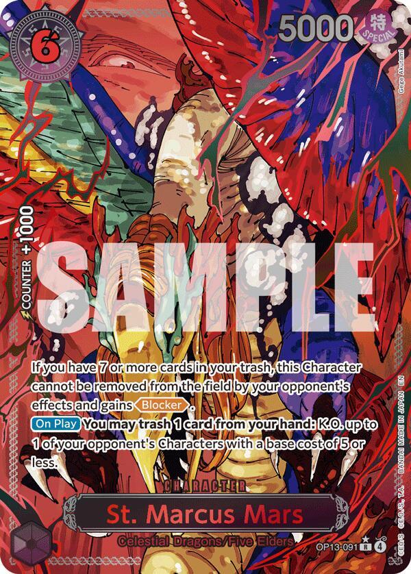 St. Marcus Mars (Parallel) OP13-091 One Piece card