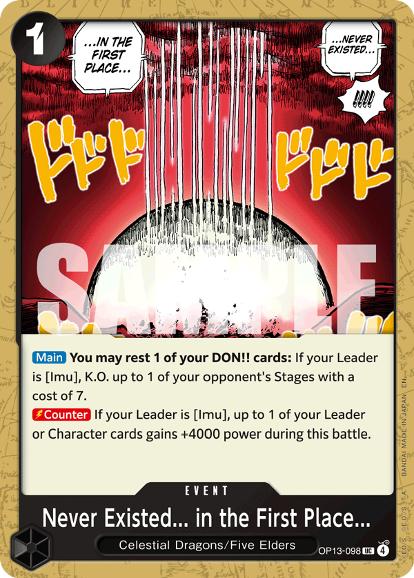 Never Existed... in the First Place... OP13-098 One Piece card