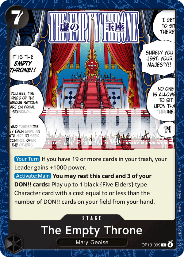 The Empty Throne OP13-099 One Piece card