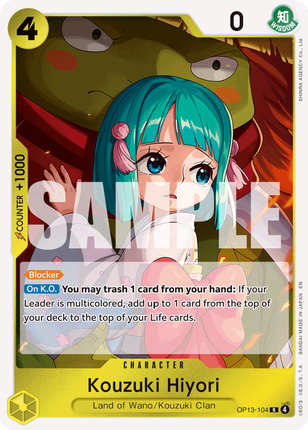 Kouzuki Hiyori OP13-104 One Piece card