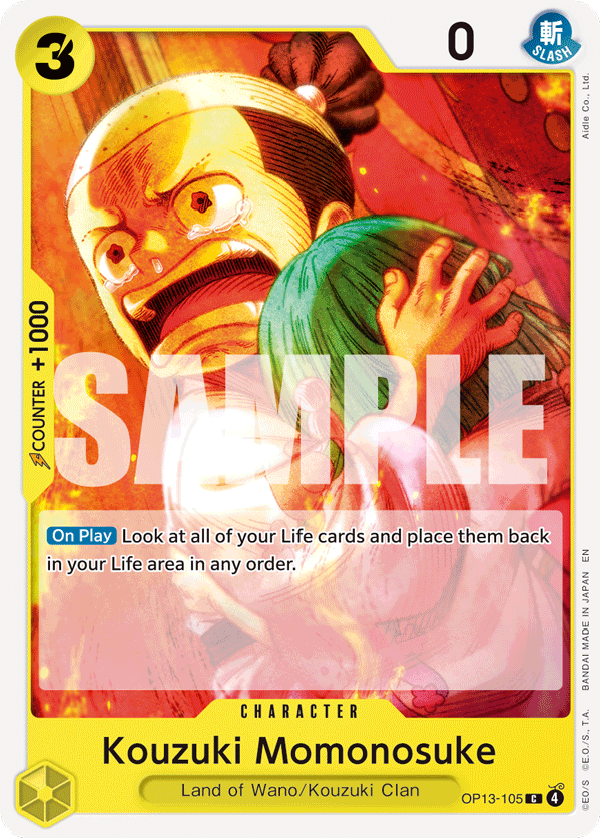 Kouzuki Momonosuke OP13-105 One Piece card