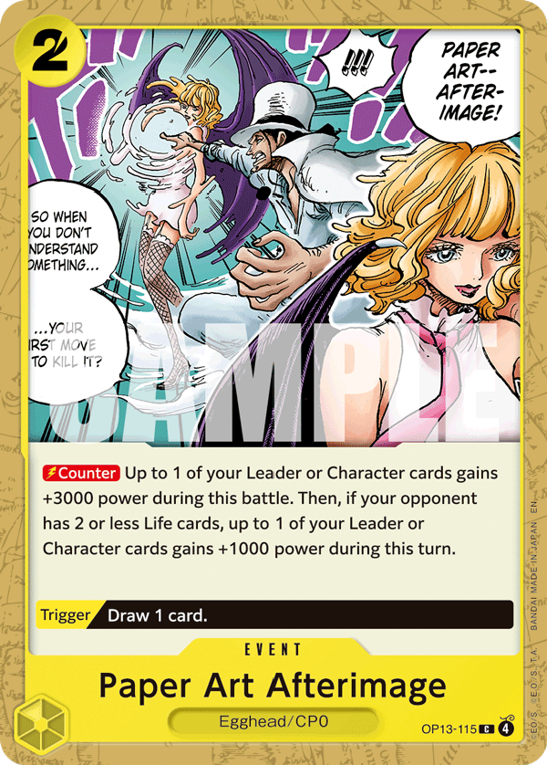 Paper Art Afterimage OP13-115 One Piece card