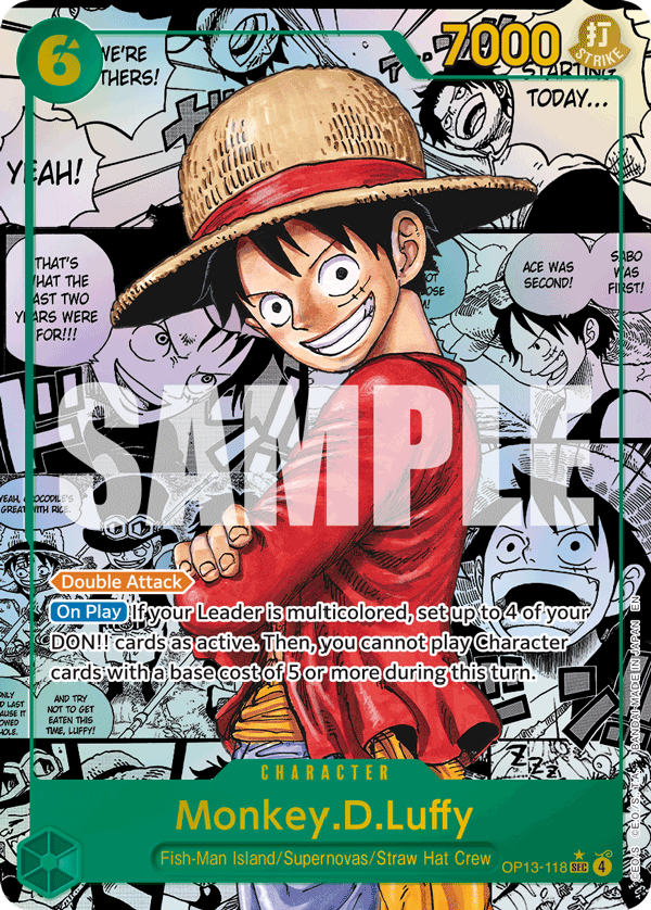 Monkey.D.Luffy (118) (Super Alternate Art) OP13-118 One Piece card
