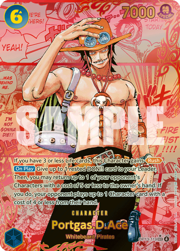 Portgas.D.Ace (119) (Red Super Alternate Art) OP13-119 One Piece card