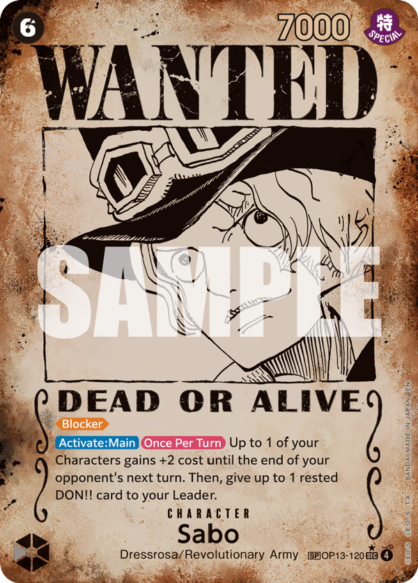 Sabo (120) (Wanted Poster) OP13-120 One Piece card