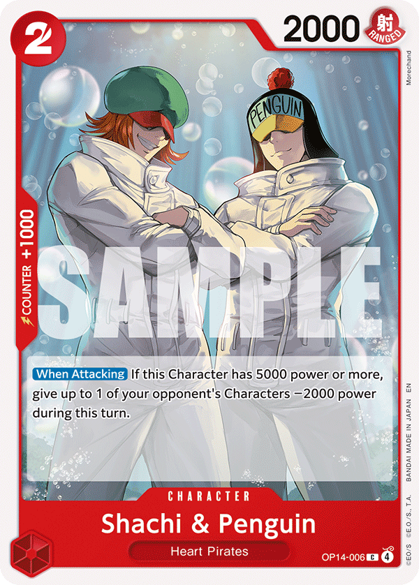 Shachi & Penguin OP14-006 One Piece card