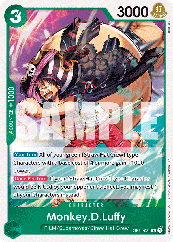 Monkey.D.Luffy - OP14-34 OP14-034 One Piece card