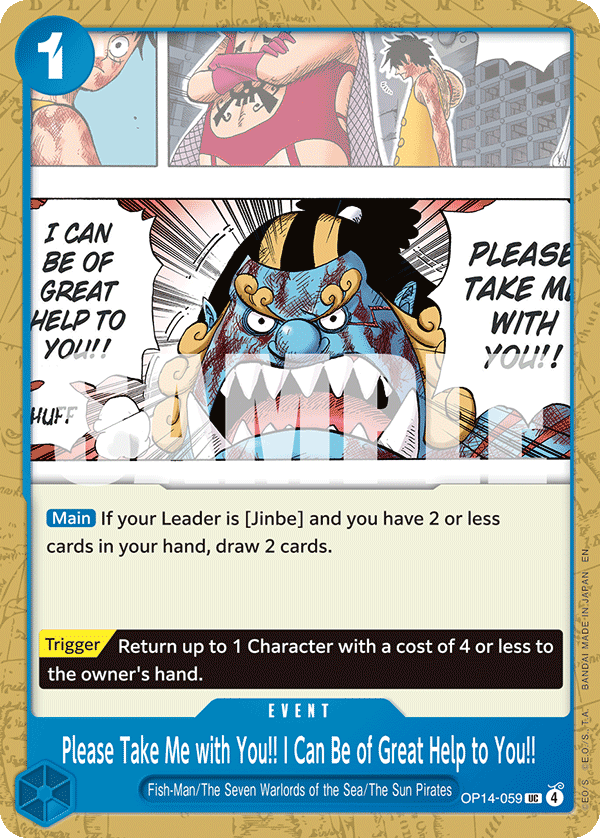 Please Take Me with You!! I Can Be of Great Help to You!! OP14-059 One Piece card