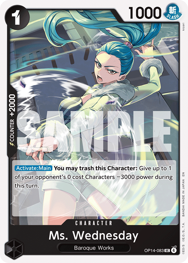Ms. Wednesday OP14-083 One Piece card