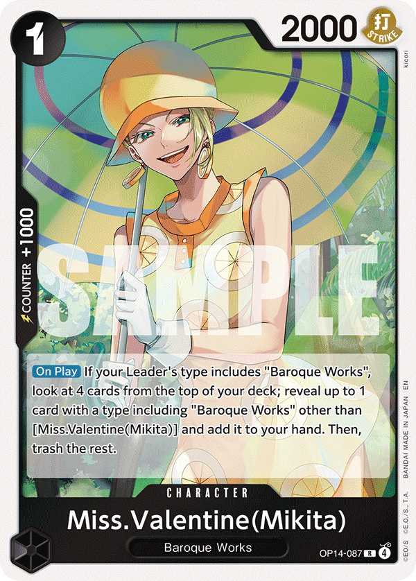 Miss.Valentine(Mikita) (Dash Pack) OP14-087 One Piece card