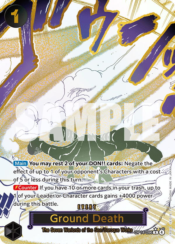 Ground Death (Alternate Art) OP14-096 One Piece card