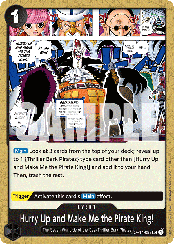 Hurry Up and Make Me the Pirate King! OP14-097 One Piece card