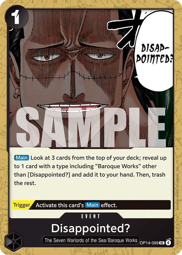 Disappointed? OP14-099 One Piece card
