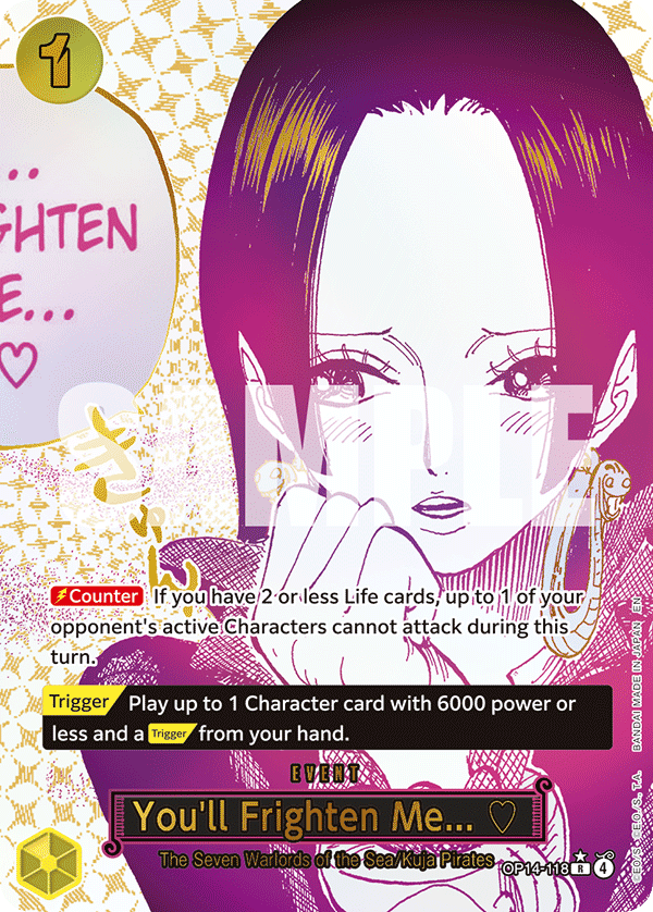 You'll Frighten Me... (Alternate Art) OP14-118 One Piece card