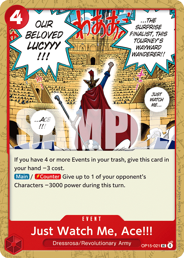 Just Watch Me, Ace!!! OP15-021 One Piece card