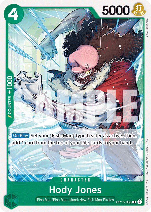 Hody Jones OP15-033 One Piece card