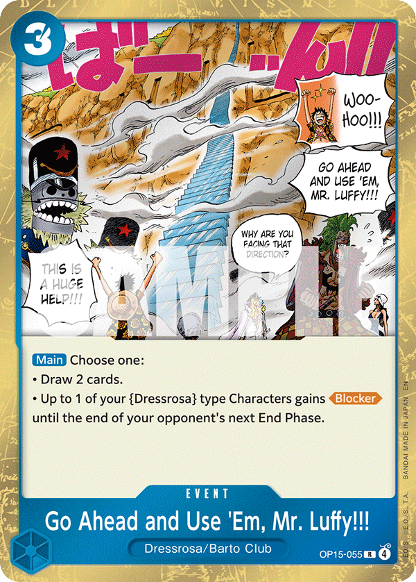Go Ahead and Use 'Em, Mr. Luffy!!! OP15-055 One Piece card