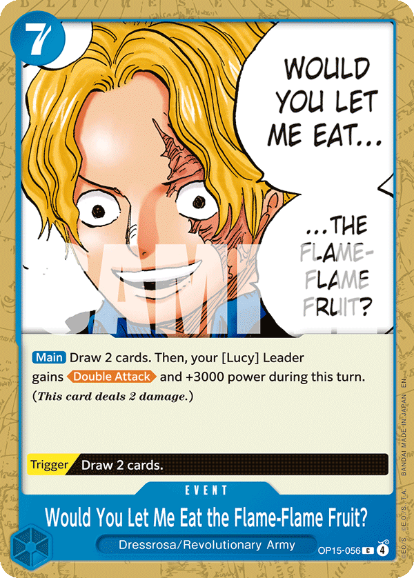 Would You Let Me Eat the Flame-Flame Fruit? OP15-056 One Piece card