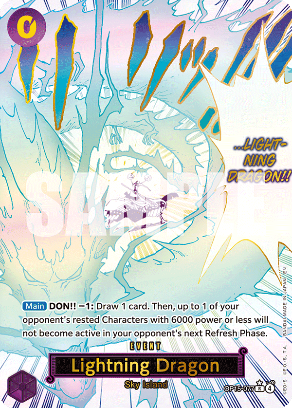 Lightning Dragon (Alternate Art) OP15-077 One Piece card