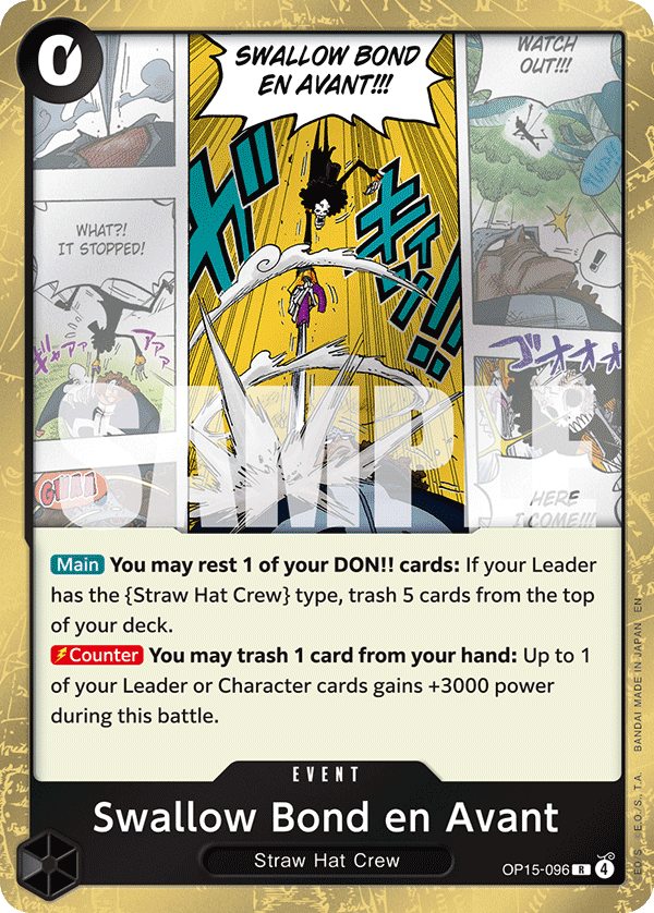 Swallow Bond en Avant OP15-096 One Piece card
