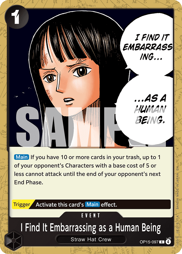 I Find It Embarrassing as a Human Being OP15-097 One Piece card