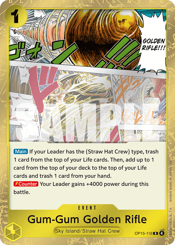 Gum-Gum Golden Rifle OP15-116 One Piece card