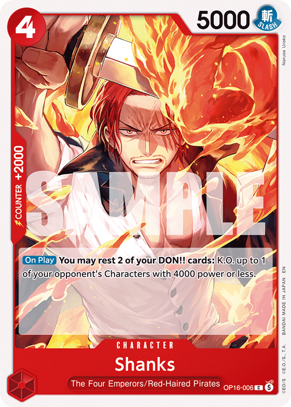 Shanks OP16-006 One Piece card