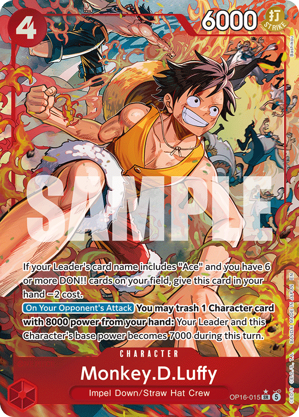 Monkey.D.Luffy (Alternate Art) OP16-015 One Piece card