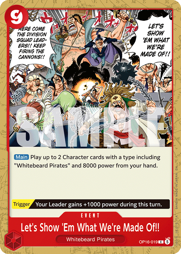 Let's Show 'Em What We're Made Of!! OP16-019 One Piece card