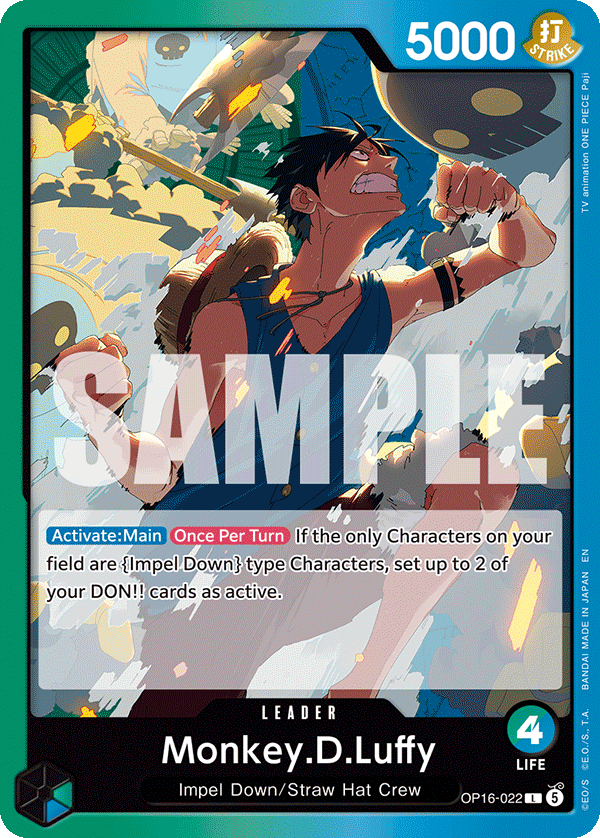 Monkey.D.Luffy (022) OP16-022 One Piece card