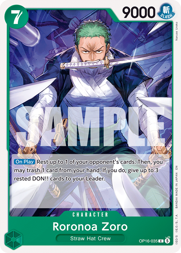 Roronoa Zoro (035) OP16-035 One Piece card