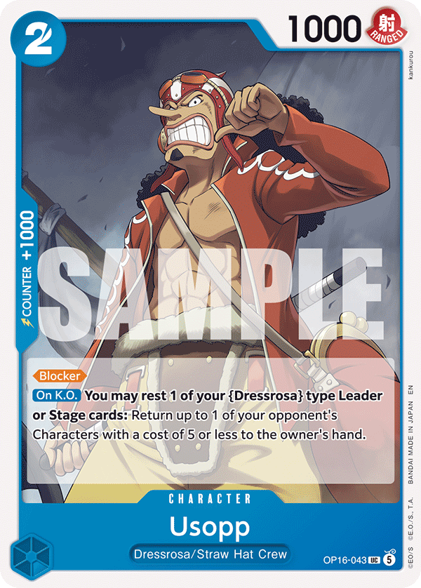 Usopp OP16-043 One Piece card