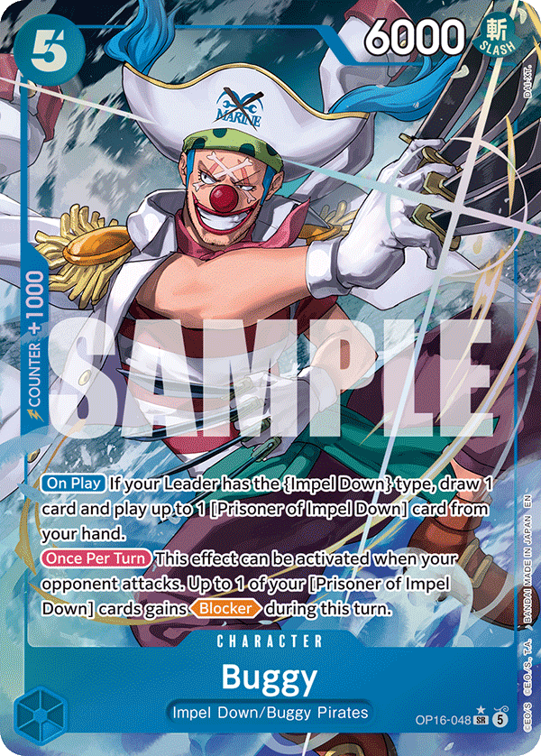 Buggy (048) (Alternate Art) OP16-048 One Piece card