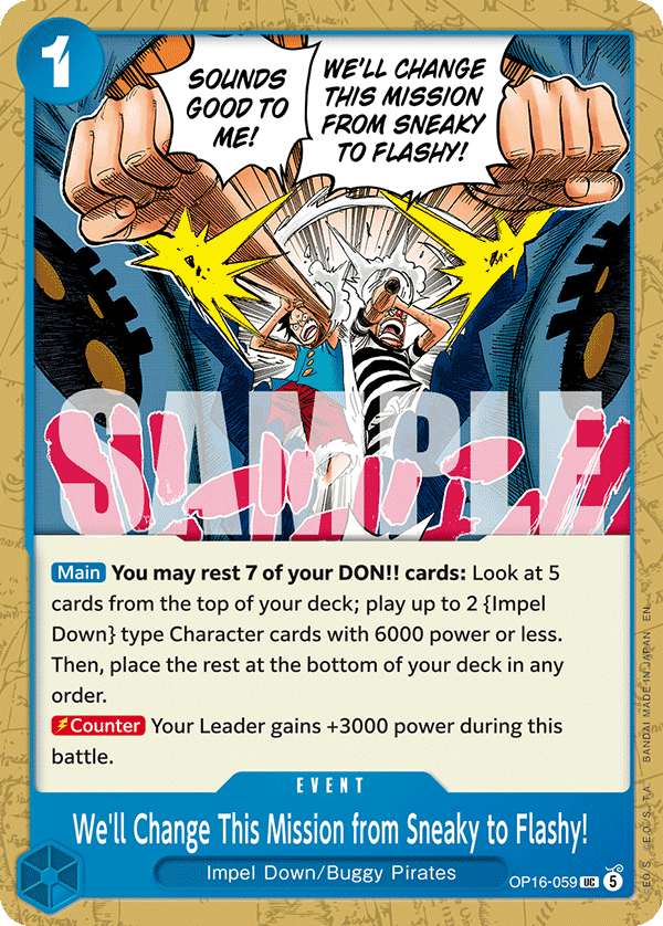 We'll Change This Mission from Sneaky to Flashy! OP16-059 One Piece card