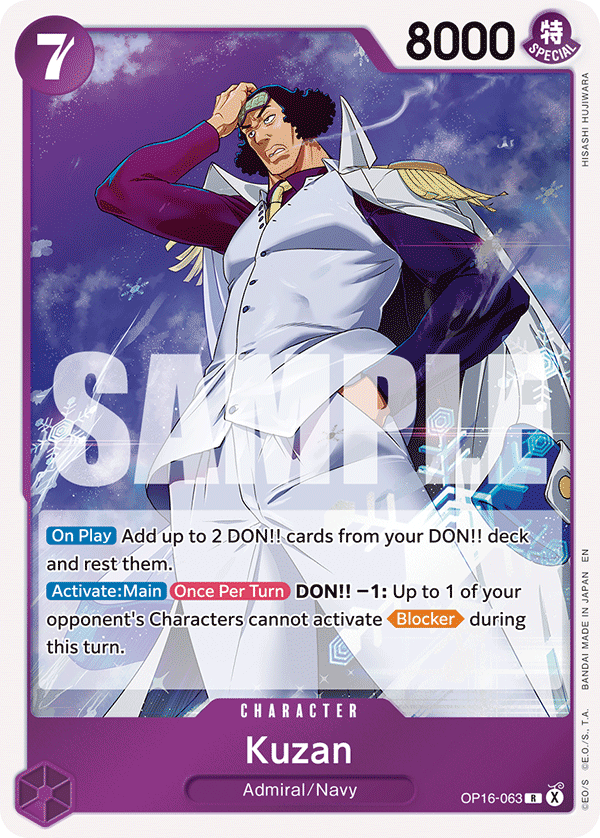 Kuzan OP16-063 One Piece card