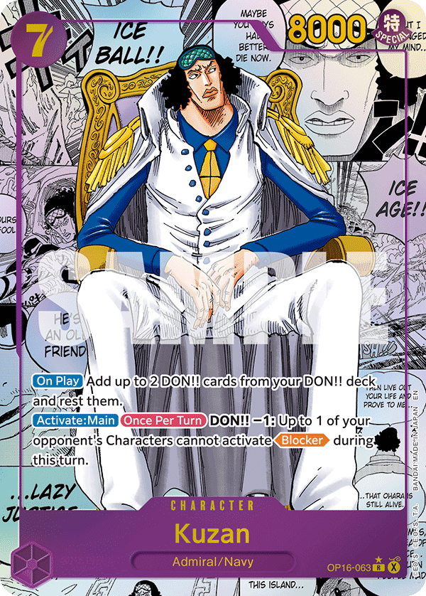 Kuzan (Manga) OP16-063 One Piece card