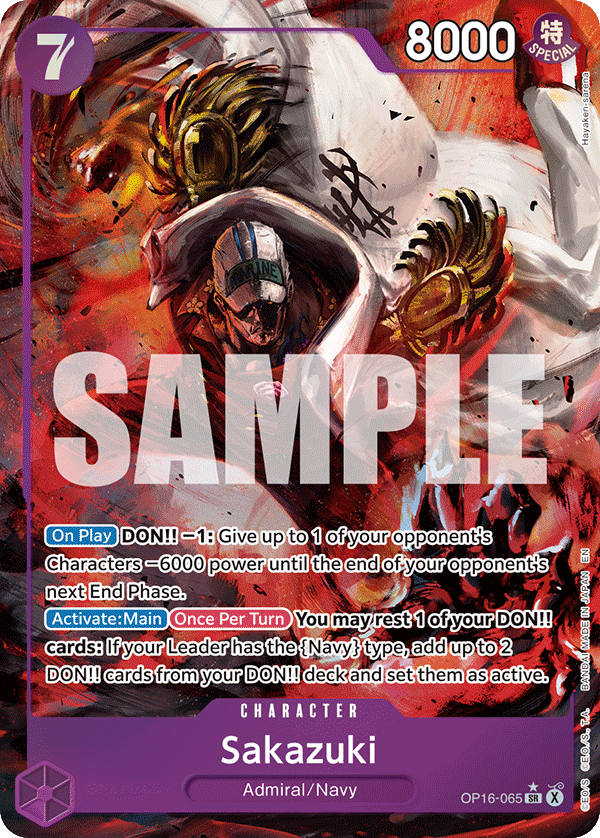 Sakazuki (Alternate Art) OP16-065 One Piece card